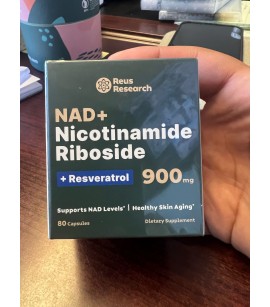 Reus Research 900mg- 80count NAD+ Nicotinamide Ribos. 800 Units. EXW Los Angeles 